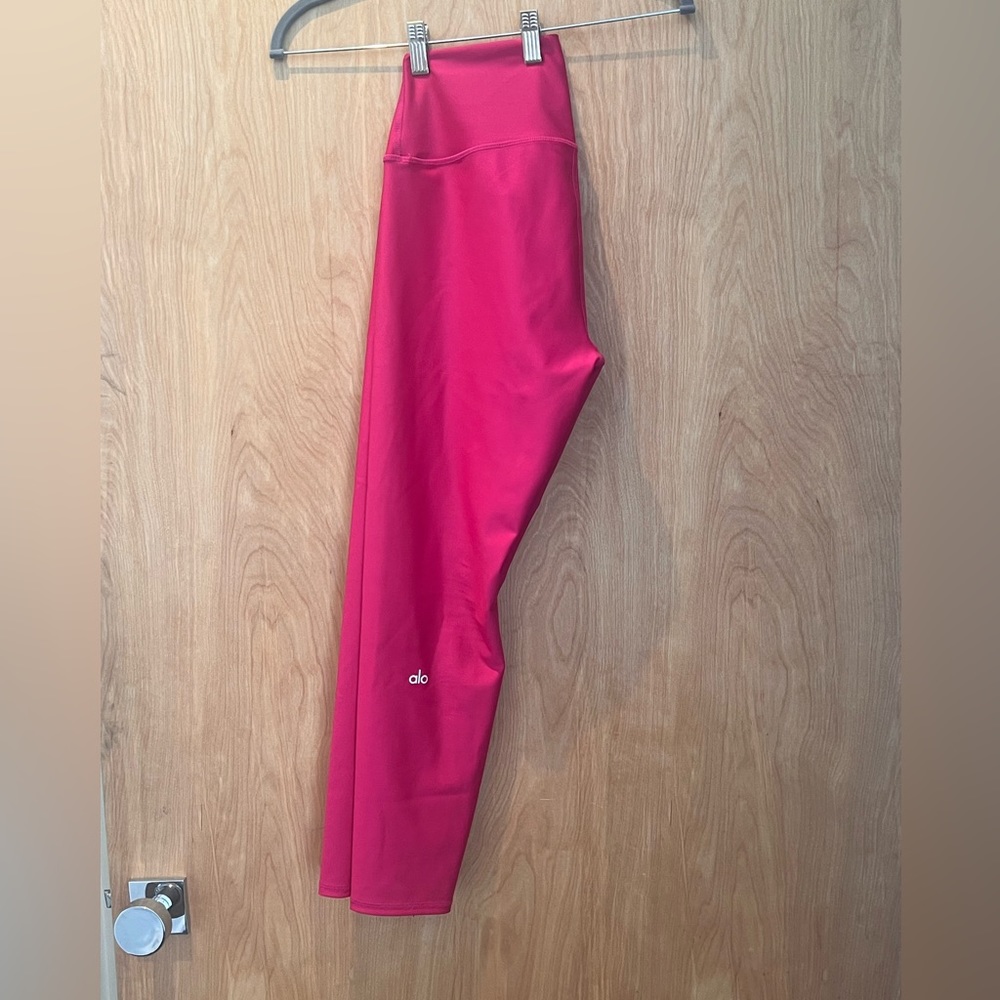 Alo Yoga Airlift Legging 7/8 Length Size Large Pink - Picture 2 of 6